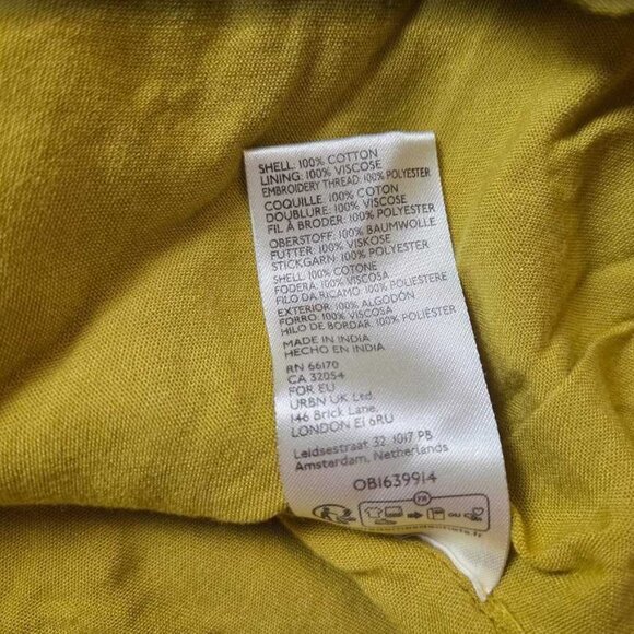 Anthropologie Yellow and White Embroidered Somerset Maxi Dress with pockets - Picture 4 of 11